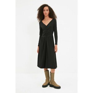 Trendyol Black Midi Knitted Dress