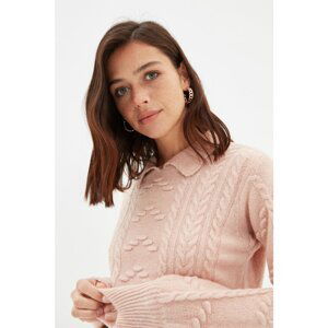 Trendyol Powder Knitted Detailed Crop Knitwear Sweater