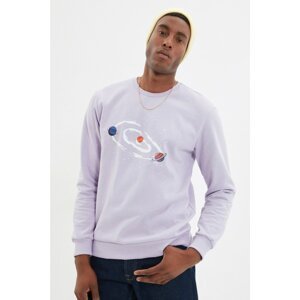 Trendyol Lilac Men Printed Regular Fit Sweatshirt