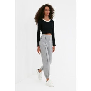 Trendyol Gray Oversized Stitched Loose Jogger Raised Knitted Thick Sweatpants