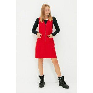 Trendyol Red Zippered Gilet Dress