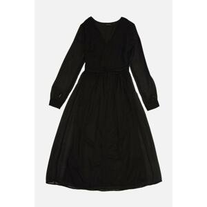 Trendyol Black Tall Waist Detailed Dress