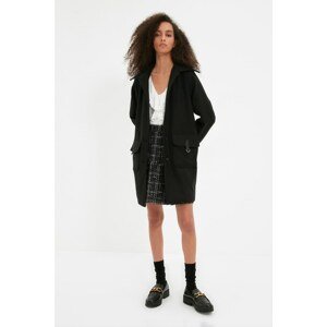 Trendyol Black Pocket Detailed Wool Cachet Coat