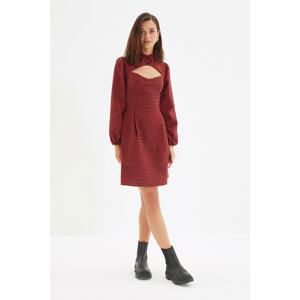 Trendyol Claret Red Collar Detailed Dress