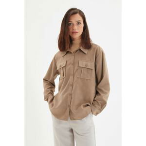 Trendyol Mink Double Pocket Shirt