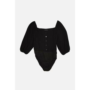 Trendyol Black Buttoned Body