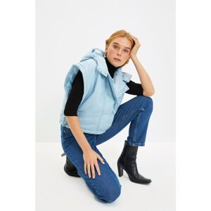 Trendyol Blue Hooded Inflatable Vest