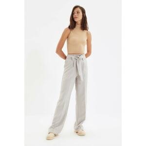 Trendyol Gray Lacing Detail Trousers
