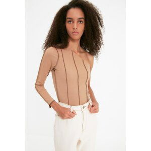 Trendyol Camel Knitted Blouse