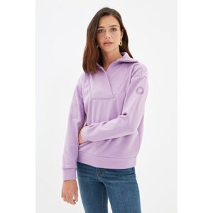 Trendyol Lilac Loose Knitted Sweatshirt