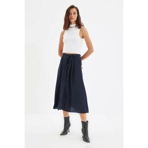Trendyol Navy Blue Buttoned Skirt