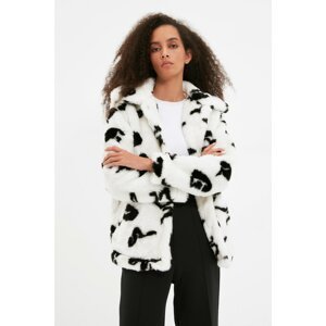 Trendyol Black Cow Plush Coat