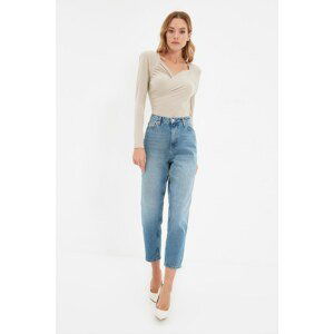 Trendyol Blue High Waist Baggy Jeans