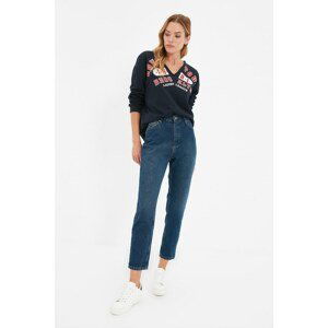 Trendyol Navy Blue High Waist Mom Jeans