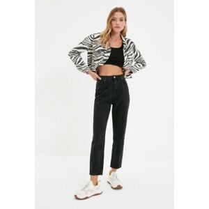 Trendyol Black Detailed High Waist Mom Jeans