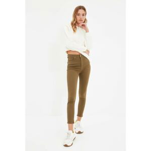 Trendyol Khaki High Waist Skinny Jeans