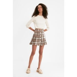 Trendyol Beige Buttoned Skirt