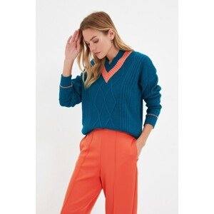 Trendyol Oil Knitted Detailed Knitwear Sweater