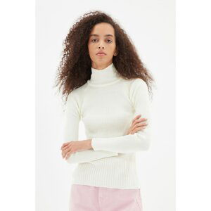 Trendyol Ecru Half Turtleneck Knitwear Sweater