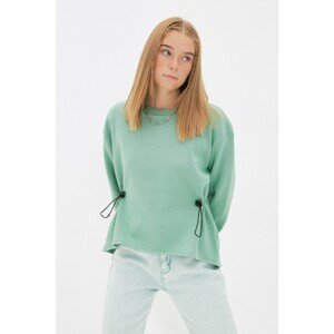 Trendyol Mint Stopper Basic Raised Knitted Thick Sweatshirt
