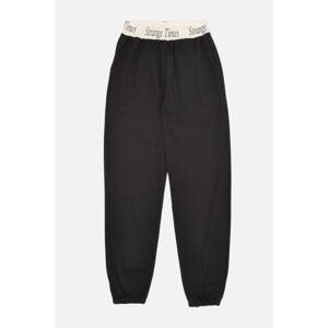 Trendyol Black Waist Stripe Basic Jogger Sports Sweatpants