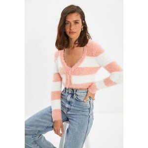 Trendyol Powder Beard Yarn Crop Cardigan Blouse Knitwear Suit Cardigan