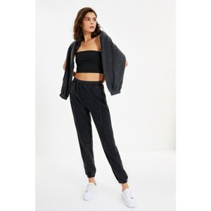 Trendyol Anthracite Wash Loose Jogger Knitted Sweatpants