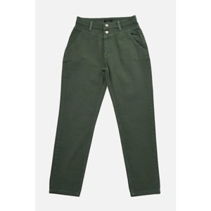 Trendyol Green Double Button High Waist Mom Jeans