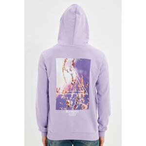 Trendyol Lilac Men Regular Fit Hoodie Sweatshirt