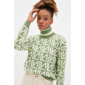 Trendyol Green Jacquard Knitwear Sweater