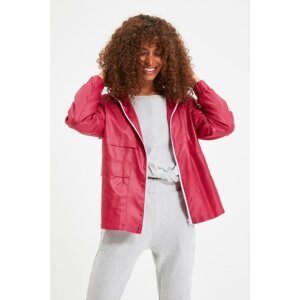 Trendyol Pink Hooded Zipper Closure Coat