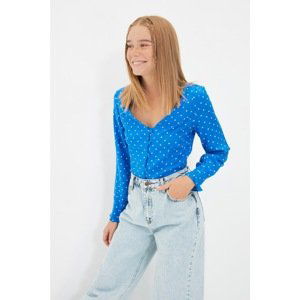 Trendyol Indigo Polka Dot Blouse