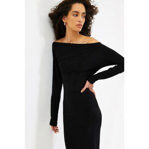 Trendyol Black One Shoulder Knitted Dress