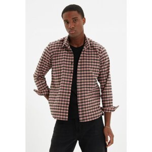 Trendyol Salmon Men Plaid Slim Fit Shirt