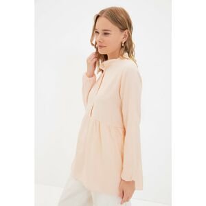 Trendyol Powder Standing Collar Buttoned Flounce Tunic