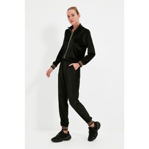 Trendyol Black Basic Jogger Velvet Knitted Sweatpants