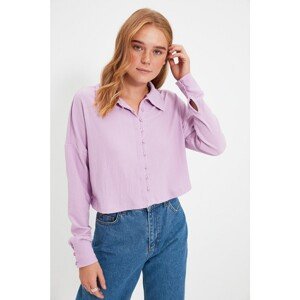 Trendyol Lilac Loose Knitted Shirt