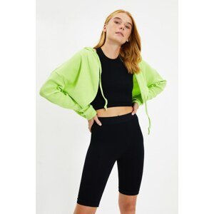 Trendyol Green Ribbed Knitted Cardigan
