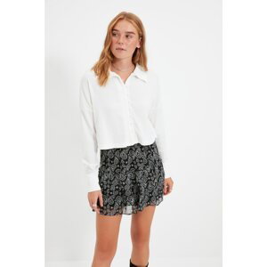 Trendyol White Loose Knitted Shirt