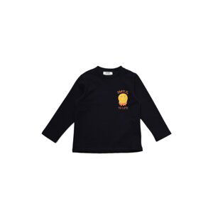 Trendyol Dark Blue Printed Boy's Knitted Slim Sweatshirt