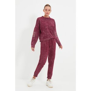 Trendyol Purple Loose Jogger Wash Slim Knitted Sweatpants