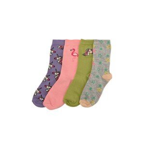 Trendyol Multi Colored 4 Pack Girls Knitted Socks