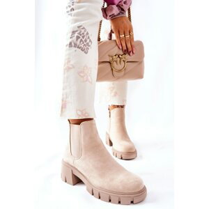Insulated Heeled Boots Beige Madge
