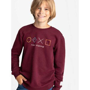 Volcano Kids's Regular Silhouette Sweatshirt B-Andy Junior B01353-W22 Burgundy Melange