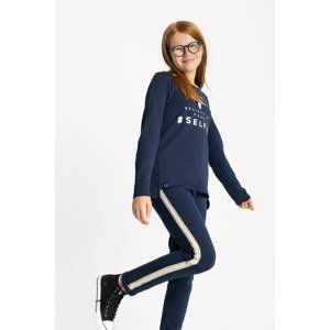 Volcano Kids's Regular Silhouette Jogging Trousers N-Joy Junior G28385-W22 Navy Blue