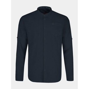 Volcano Man's Regular Silhouette Casual Shirt K-Lange M09020-W22 Navy Blue