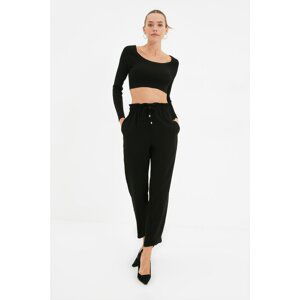 Trendyol Black Lacing Detail Trousers