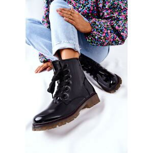 Lacquered Insulated Boots Black Lomess