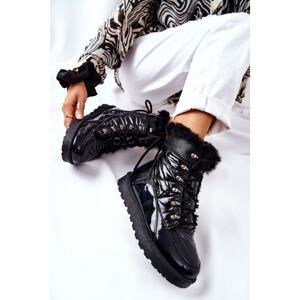 High Snow Boots Fleece-Lined Black Sneezy