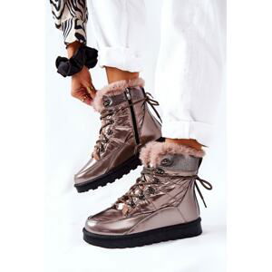 High Snow Boots Fleece-Lined Gold Sneezy